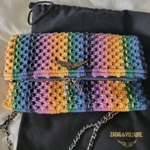 Zadig & Voltaire rainbow macrame bag, BNNU